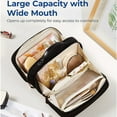 thumbnail image 3 of kurtrusly Wide-Open Travel Makeup Bag For Easy Access To Essentials Brushes Makeup Bag With Compartments C, 3 of 6