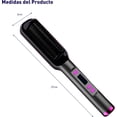 thumbnail image 3 of Cepillo Alisador Bluelander para Cabello, 4 Ajustes de Temperatura 160-220 °C, Cepillo Termico Con Clips y Liga, Gris/Rosa, 3 of 5