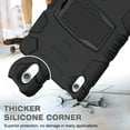 thumbnail image 6 of SaniMore Tri-layer Hybird Case for iPad 10th Generation 10.9" 2022, Rugged PC Shell Silicone Backplane Anti-drop Shockproof Hidden Kickstand Heavy Duty Protective Case for iPad 10th 2022, Black, 6 of 9
