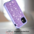 thumbnail image 5 of Allytech iPhone 11 (6.1") Case, Slim Fit Heavy Duty Shockproof Protection Hard Plastic Silicone Bumper Shock Absorbent Wireless Charing Support TPU Back Cover Case for Apple iPhone 11, Lightpurple, 5 of 5