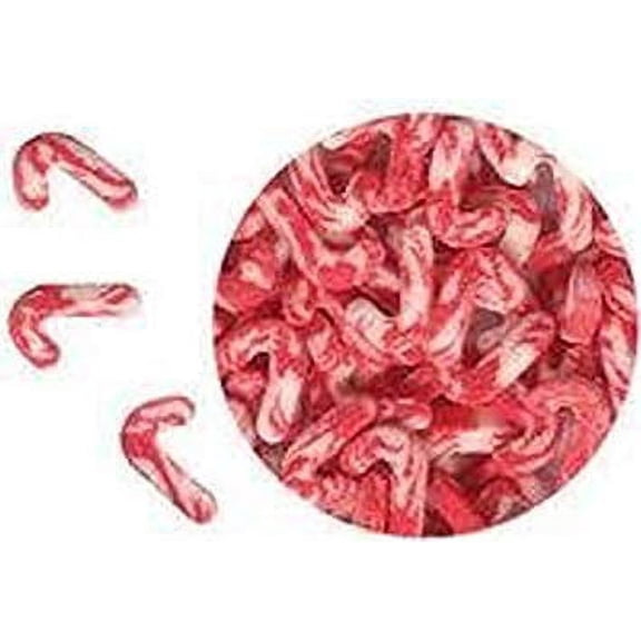 Red & White Candy Cane Christmas Confetti Sprinkles, Cake, Cookie, Donut, Cakepop Toppings, 6 oz.
