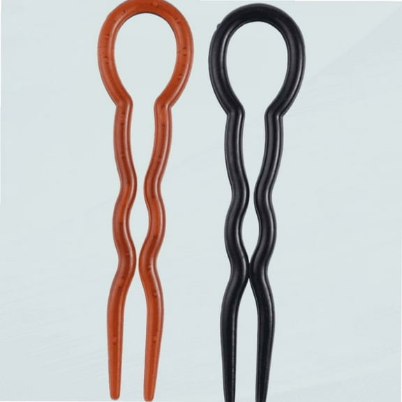 Hair Pin 12pcs Hair Sticks for Buns Metal Hair Barrettes Hair Styling Tools Updo Hair Sticks U Shaped Hair for Buns Brown Styling Clip Hair Fork Hairpin Heavy Headgear