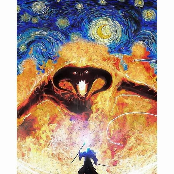 5D DIY Lord of the Rings Diamond Painting Set, Full Diamond Embroidery Art Gift Home Wall Decoration