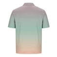 thumbnail image 5 of Zylanna Men's Polo Shirts, Short Sleeve Turndown Collar Fashionable with Gradient Color Tee Shirts for Man Black Size 4XL, 5 of 5