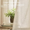 thumbnail image 5 of Light Filtering Linen Curtains 78 inches Long for Bedroom, Faux Linen Textured Semi Sheer Back Tab and Rod Pocket Boho Modern Drapes for Living Room/Farmhouse, Linen, 2 Panels, 52 x 78 Inch, 5 of 9