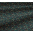 thumbnail image 4 of oneOone Cotton Jersey Dark Teal Blue Fabric Leaves & Floral Artistic Diy Clothing Quilting Fabric Print Fabric By Yard 58 Inches Wide, 4 of 4