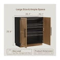 thumbnail image 2 of Bingirl Buffet Bahut de Style Ferme Moderne : Rangement avec Portes et Tablettes Ajustables, Design Cannelé pour Cuisine, Bar à Café, 2 of 7