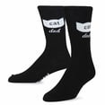 thumbnail image 3 of TeeHee Fun Novelty Cats Cotton Crew Socks for Men 3 Pairs Cat Dad, 3 of 6