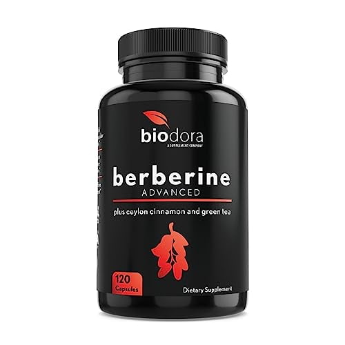 Biodora Berberine Advanced Plus with 1200mg Berberine 100mg Ceylon Cinnamon and 100mg Green