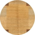 thumbnail image 1 of Ahgly Company Indoor Round Contemporary Orange Abstract Area Rugs, 4' Round, 1 of 6