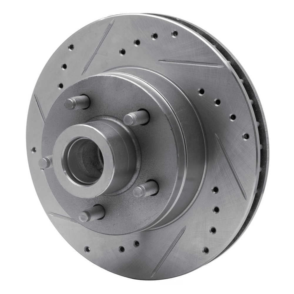 Dynamic Friction Company 631-54013L DFC Brake Rotor - Drilled And Slotted - Silver