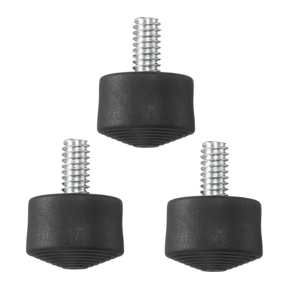 Uxcell Rubber Foot Spike, Universal Anti-Slip 1/4 Inch Thread Rubber Tripod Foot Spikes for Monopod Legs Pad Replacement Parts Designed on Smooth Uneven Surface (28x21mm) - 3 Pcs