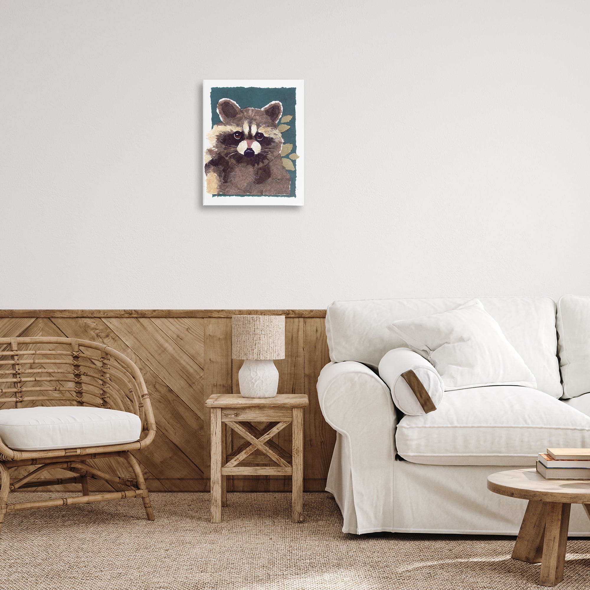 Stupell Industries Forest Animal Raccoon Animals & Insects Painting Gallery Wrapped Canvas Art Print Wall Art, 16 x 20