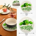 thumbnail image 3 of FREEAMG Happy St.Patrick's Day Heat Resistant Trivets Potholders 2PCS,Round Cotton Weave Handmade Pot Holder, Non-Slip Hot Mats Kitchen Dining Plate Mat, 3 of 7