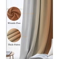 thumbnail image 3 of Burnt Orange Grey Ombre Blackout Curtains for Bedroom Living Room Darkening Curtains 63 Inches Long Farmhouse Gradient Minimalist Window Curtain 2 Panels Set Window Treatment Grommet Drapes 52"x63", 3 of 9