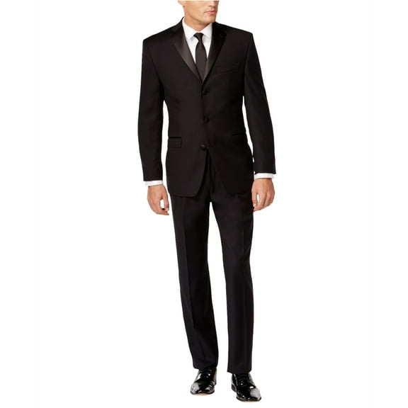 Calvin Klein Mens Modern Formal Tuxedo, Black, 44 Short / 38W x UnfinishedL