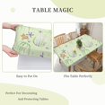 thumbnail image 6 of YFYANG 5FT Rectangular Table Cloth, Waterproof Polyester Green Ocean Plants Graffiti Table Cover, Indoor Outdoor Decorative Tablecloths with Elastic Edge, 6 of 8
