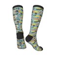 thumbnail image 4 of Balery Hawaiian Style Printed Novelty Socks Men's Women's Crew Socks Sports Socks Knee High Socks Cotton Socks Quirky and Cool Socks, 4 of 9
