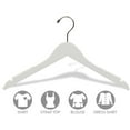 thumbnail image 3 of INTERNATIONAL HANGER White Wood Top Hanger with Non-Slip Shoulder Grips, 25 Pack, 3 of 4