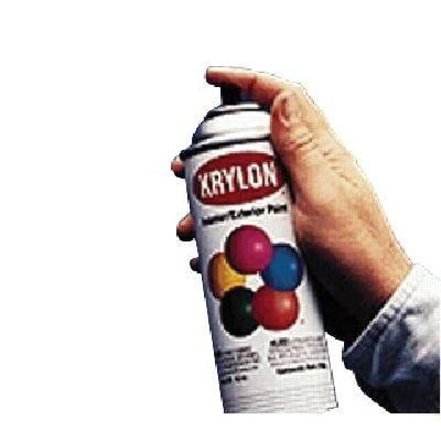 Krylon Industrial Spray Paint, White, Semi-Gloss, Solvent, 12 oz K01508A07