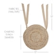 thumbnail image 2 of VHC Brands Jute Chair Pad, Jute Dining Room, Kitchen Chair Pads, Seat Cushion with Ties, Natural Jute Collection, Round 15x15, Natural, 2 of 3