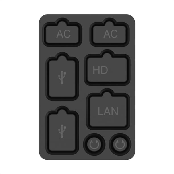 Btafrte Juego 8 Tapones Antipolvo para Consola Juegos para NS OLED USB AC LAN Cubierta Compatible Con