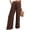 Brown, variant on Women's Wide Leg Pants High Waisted Flowy Casual Baggy Drawstring Palazzo Trousers Beach Pants Resort Wear