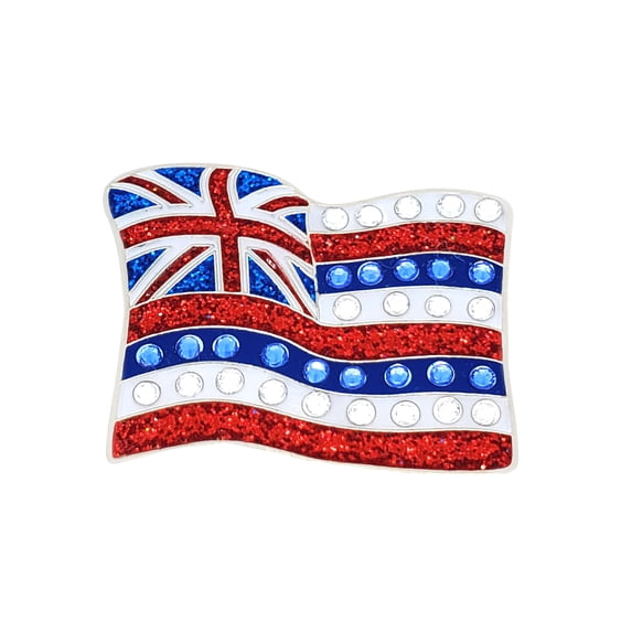 Hawaiian Flag Ball Marker adorned with Crystals from Swarovski® with Magnetic Hat Clip