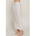 thumbnail image 3 of Women's Adjustable Drawstring Texture Knit Long Skirt Stretch Solid Maxi Style, 3 of 5