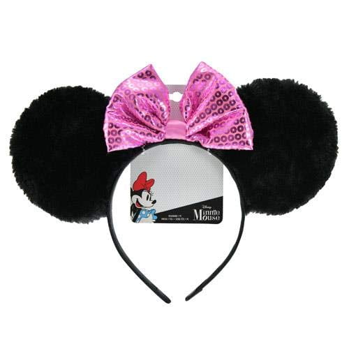 Headband - Minnie Mouse - Bowtique Ear Shaped Black w/Pink Bow 3+ 994404