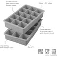 thumbnail image 3 of Tovolo Perfect Cube Ice Trays S/2 Oyster Gray, 3 of 6
