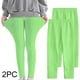 thumbnail image 1 of Odeerbi 3-12 Años Niñas 2 Pcs Leggings Mallas Elásticas Lycra Pantalones de Comodidad Suavidad Transpirable Pantimedias, 1 of 9
