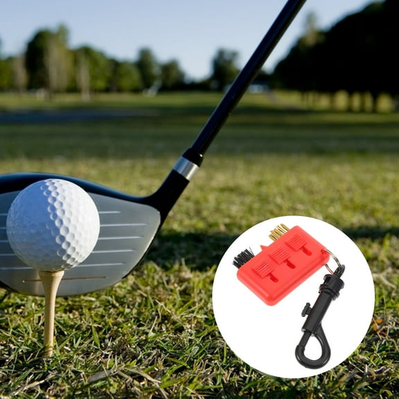 KAKOWELY Golf Club Brush 1Set Red Retractable for Groove Cleaning and Maintenance Design
