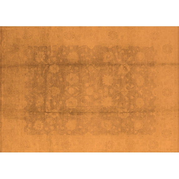 Ahgly Company Indoor Rectangle Oriental Orange Industrial Area Rugs, 4' x 6'