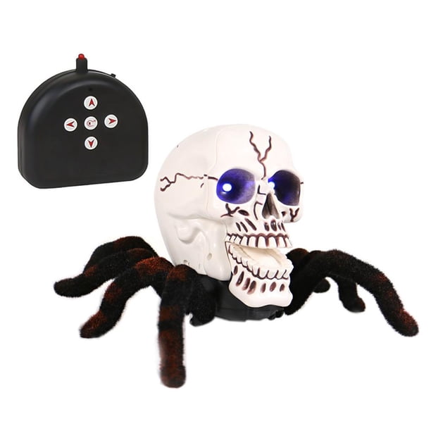 Skull Spider Toy Cool Infrared Spider Skull Toy Robusto Control Remoto Spider Toy No Tóxico Wireless Skeleton Spider Toy Anti-Caída Para El Hogar Niños Kearding HA017089-00