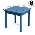 thumbnail image 4 of JONATHAN Y Archer 18.9" Modern Classic Square Slatted Solid Acacia Wood Indoor/Outdoor Adirondack Side Table, Nautical Blue, END6000N, 4 of 5