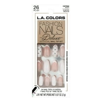 L.A. COLORS Fashion Nail Deluxe, Nail Tips, Ritzy 24 Pieces