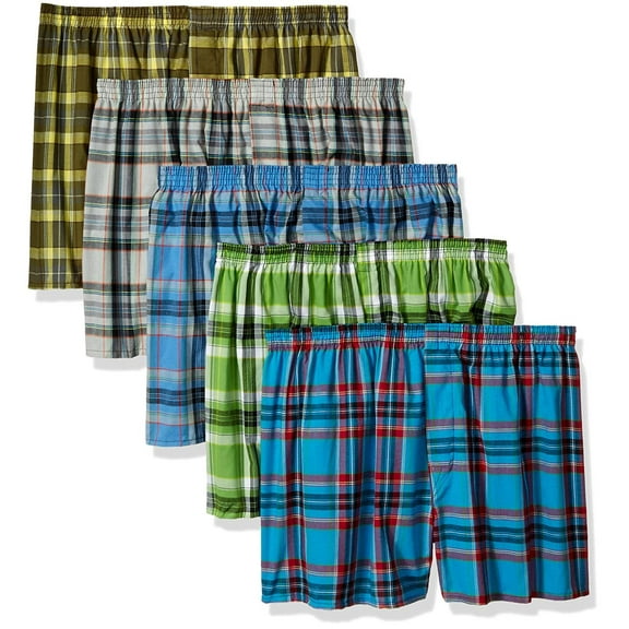 Fruit of the Loom Men's Low Rise Boxers X-Large, Plaid