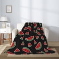 thumbnail image 2 of Throw Blanket for Couch Sofa and Bed, Watermelon print Super Soft Plush Throw Blanket, Fuzzy Cuteness Comfy Warm Washable Flannel Blanket & Throws for All Season, 2 of 5