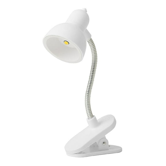 Mini Clip-On Warm Light Desk Lamp - Eye-Caring Study Light - Portable, Adjustable Brightness, ABS Material for Dorm & Bedside