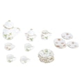 thumbnail image 1 of 1/12 Ceramics Tea Cup Set, Decorative Lovely Clover Pattern Design Dollhouse Kitchen Accessories  For Dollhouse Clover Pattern, 1 of 8