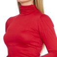 thumbnail image 4 of Blusa Para Mujer Lisa Básica Manga Larga y Cuello Alto Color Rojo Cómoda 330703 rojo G Incógnita 330703, 4 of 5
