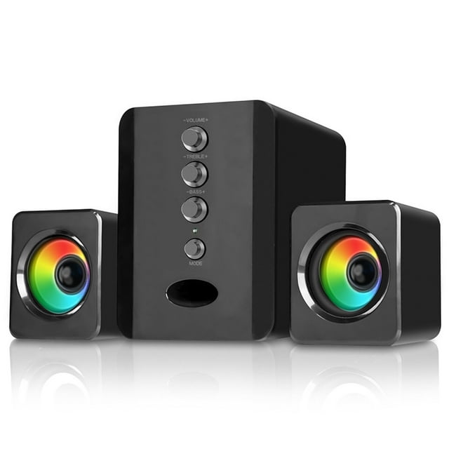 Altavoces de combinación con cable USB SADA D-202 Altavoces de computadora LED Colorido