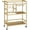 24.8''L x 11''W x 32''H, variant on Home Bar Cart, Three-Tier Wheeled Drink Cart with Handle, with Wine Rack and Glass Holder, Rolling Wine Cart for Kitchen and Dining Room, Gold RCJ61B01 - Bar and Dining Cart