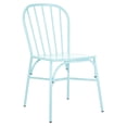 thumbnail image 4 of SAFAVIEH Everleigh Outdoor Patio Side Chair, Baby Blue, Set of 2, 4 of 11