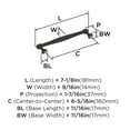 thumbnail image 5 of Amerock Enlivity 6-5/16 inch (160mm) Center-to-Center Oil-Rubbed Bronze Cabinet Pull, 5 of 6