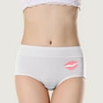 thumbnail image 2 of Bigersell Postpartum Underwear Clearance Cotton Seamless Underwear Women Boyshort Thongs Panty Style P-1275 Cotton Plus Size Panties Seamless Thongs Briefs Mid Waist Women Cheeky Panties White XXL, 2 of 8