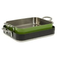 thumbnail image 4 of HUBERT® Roasting Pan 5-Ply Stainless Steel Black - 12 3/5"L x 10 1/4"W x 2 3/4"H, 4 of 7