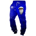 thumbnail image 5 of Mens Outfits Sets Christmas Festive Santa With Hooded Pullover Pants Holiday Parties Family Gatherings Events Blue Size 2XL, 5 of 5