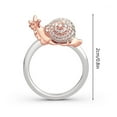thumbnail image 4 of TopLLC Rings Rose Gold Snail With Rhinestone Opening Temperament Design Feeling Earring Pendant, 4 of 4